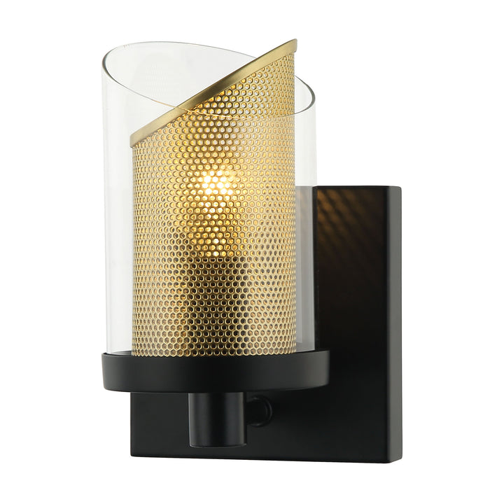So Inclined 246B01BLGO 1-Light Vanity Light - Black/Gold