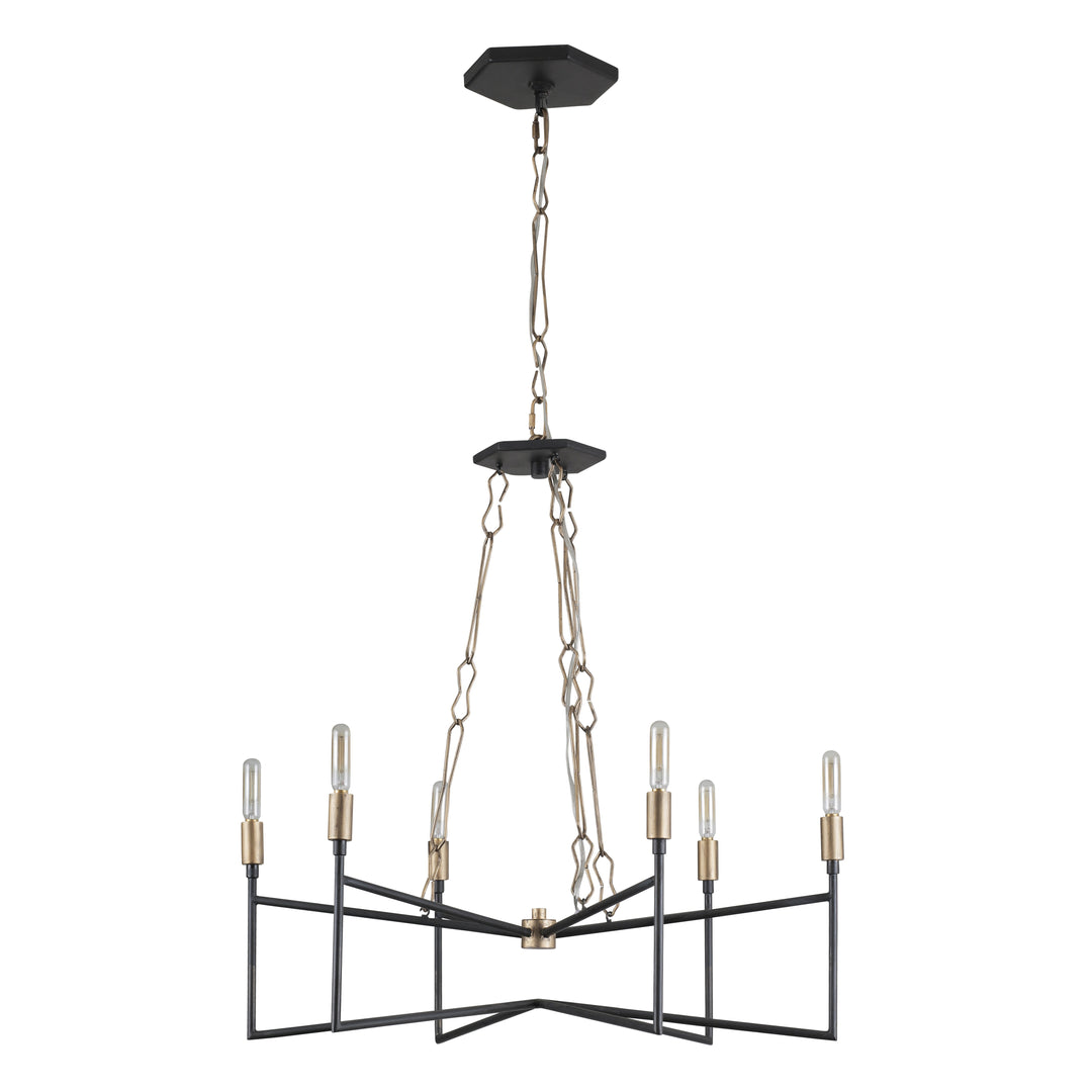 Bodie 314C06HGCB 6-Light Chandelier - Havana Gold/Carbon