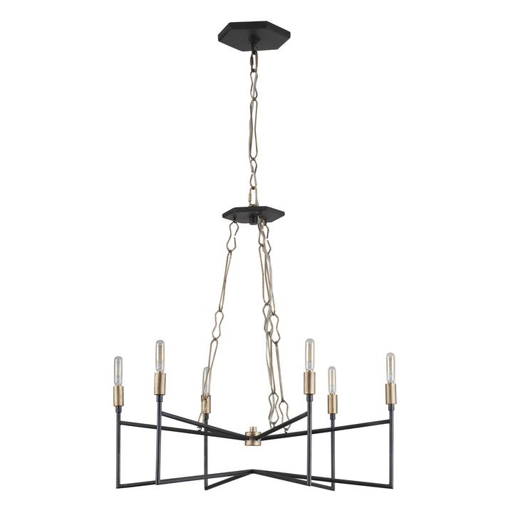 Bodie 314C06HGCB 6-Light Chandelier - Havana Gold/Carbon
