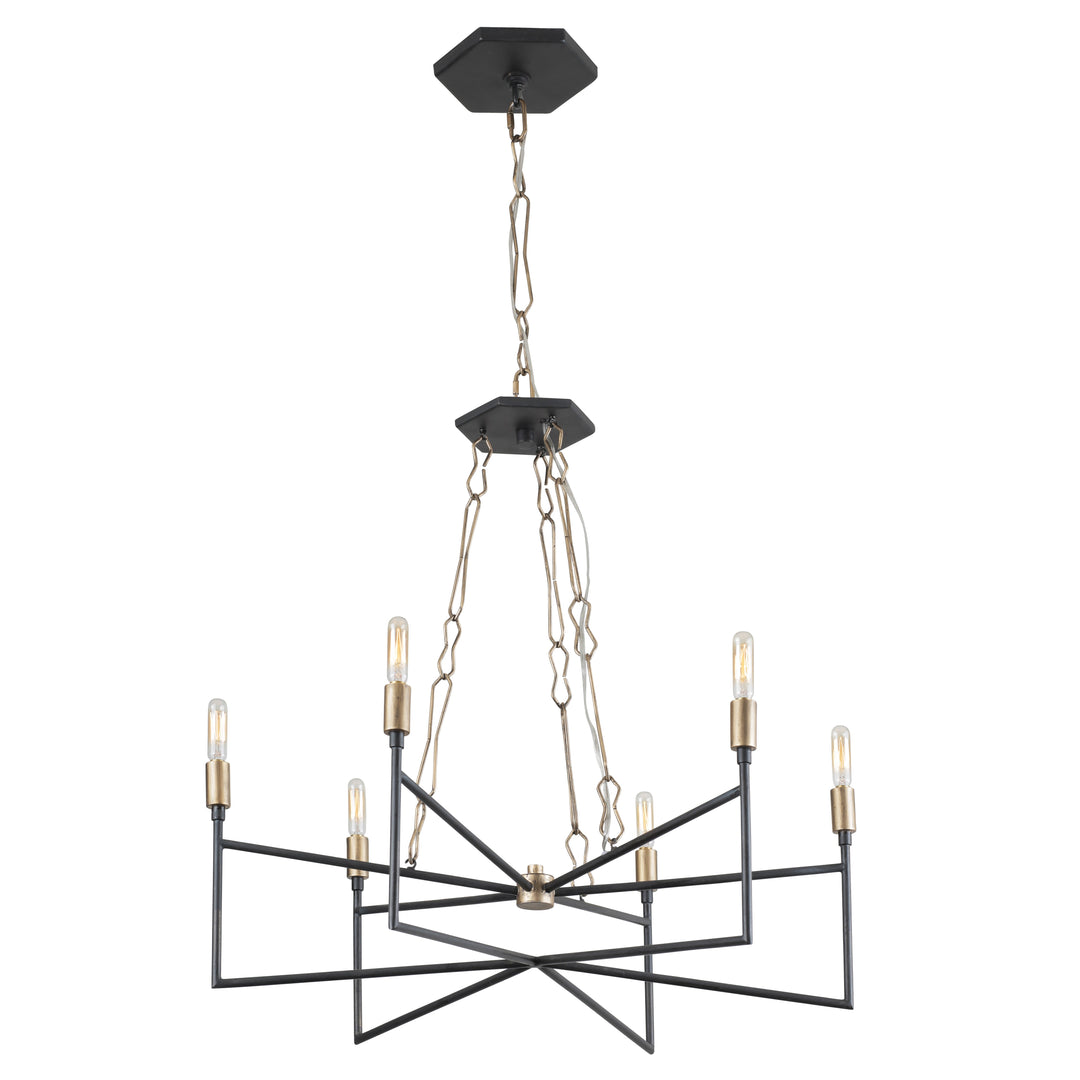 Bodie 314C06HGCB 6-Light Chandelier - Havana Gold/Carbon