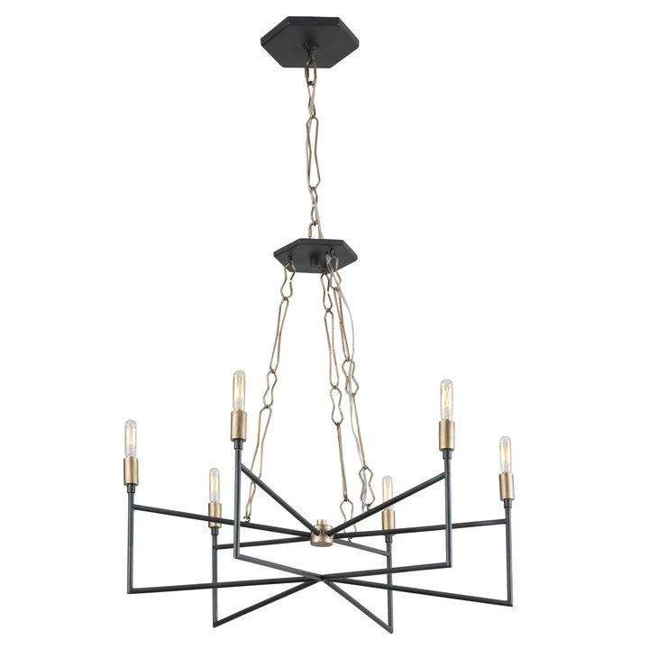 Bodie 314C06HGCB 6-Light Chandelier - Havana Gold/Carbon
