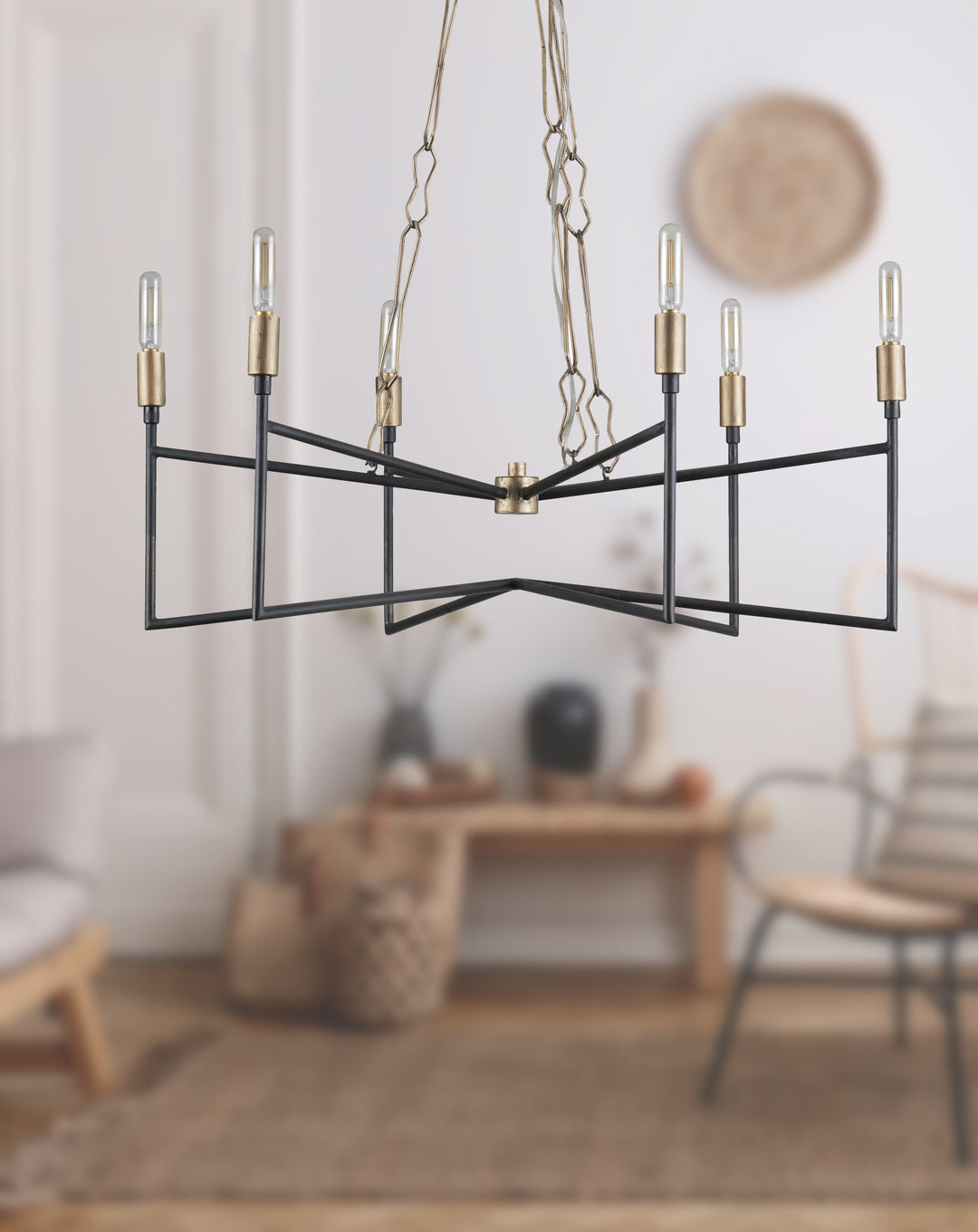 Bodie 314C06HGCB 6-Light Chandelier - Havana Gold/Carbon