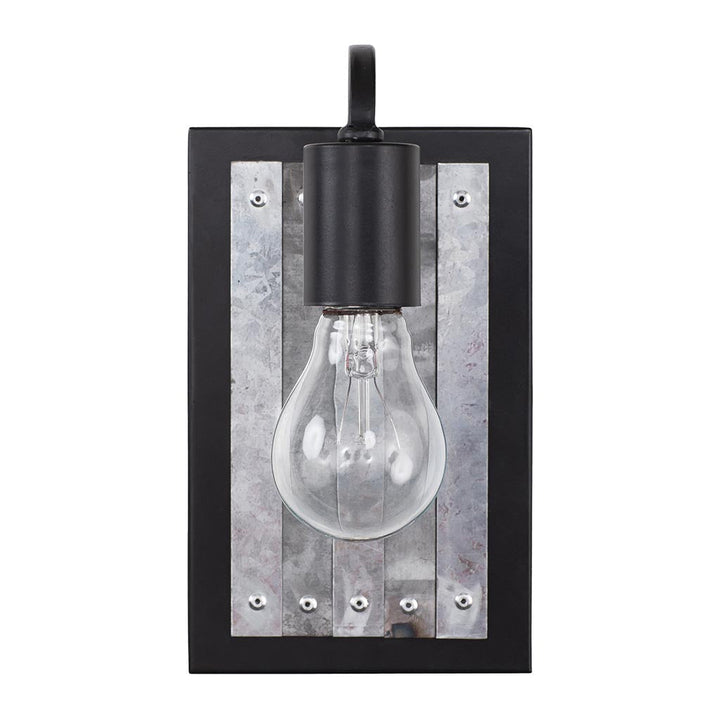 Abbey Rose 336W01BL 1-Light Wall Sconce - Black/Galvanized