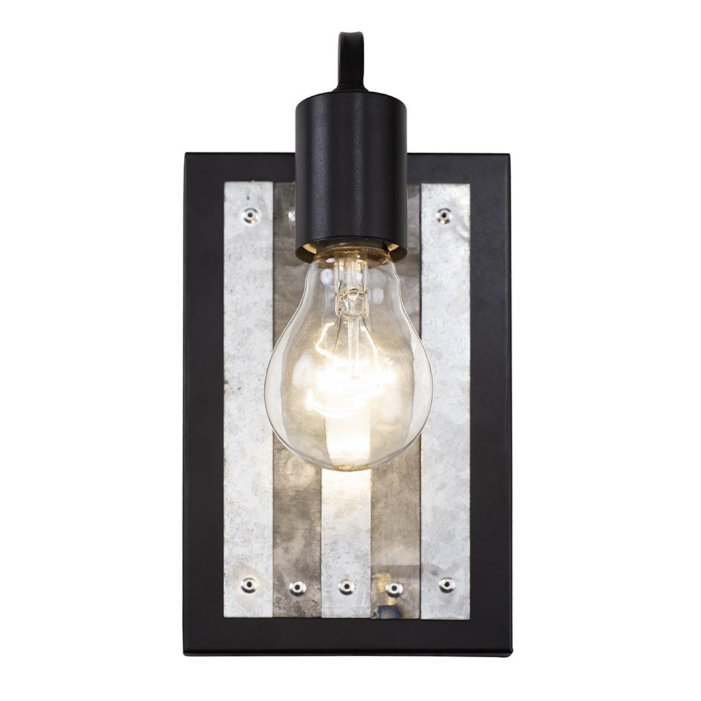 Abbey Rose 336W01BL 1-Light Wall Sconce - Black/Galvanized