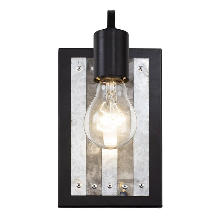 Abbey Rose 336W01BL 1-Light Wall Sconce - Black/Galvanized