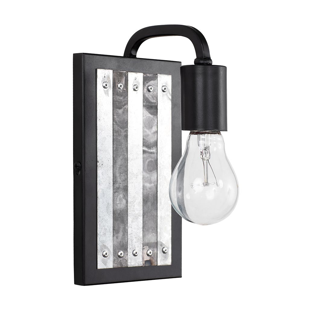 Abbey Rose 336W01BL 1-Light Wall Sconce - Black/Galvanized