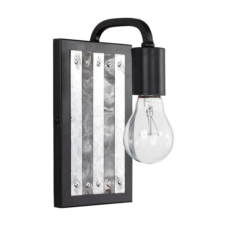 Abbey Rose 336W01BL 1-Light Wall Sconce - Black/Galvanized