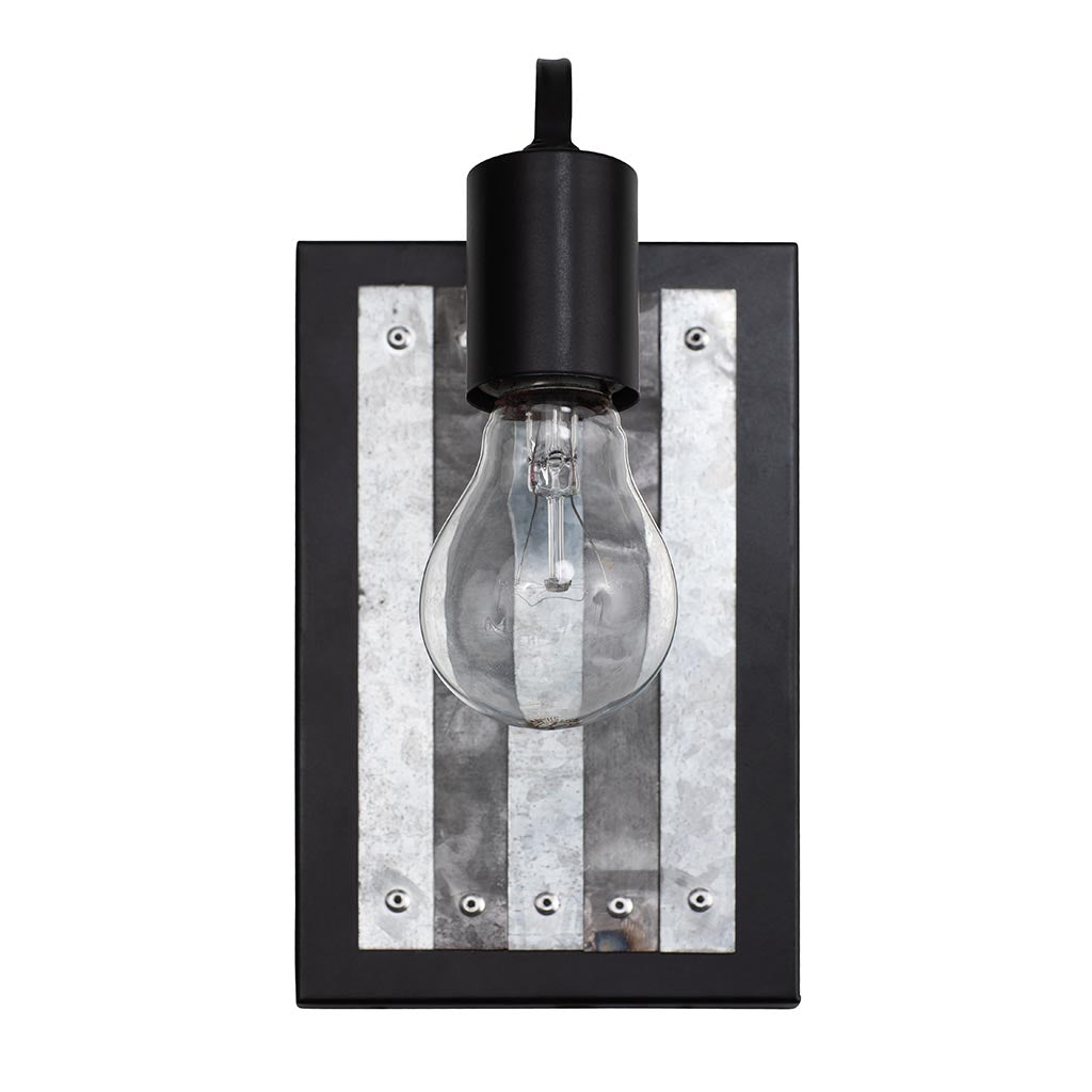 Abbey Rose 336W01BL 1-Light Wall Sconce - Black/Galvanized