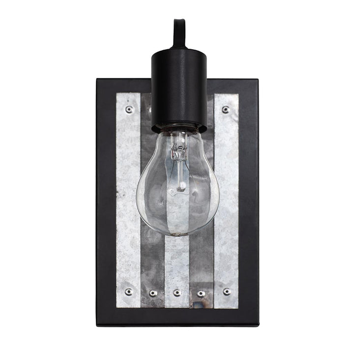 Abbey Rose 336W01BL 1-Light Wall Sconce - Black/Galvanized
