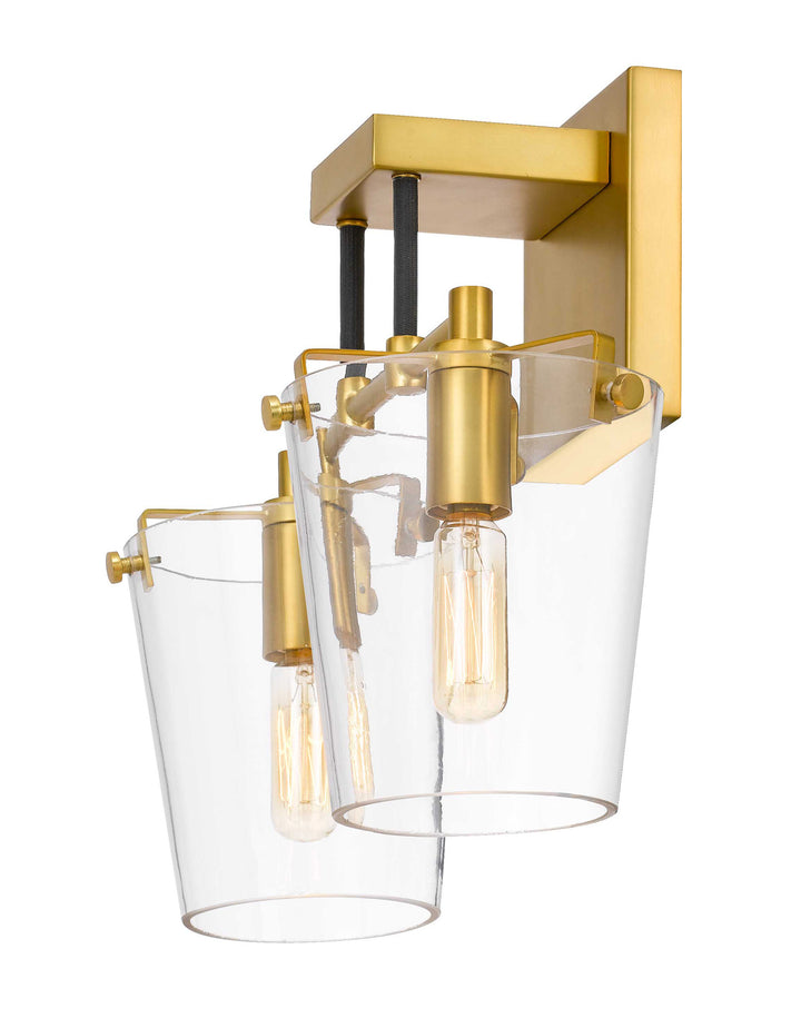 Arlo 351K02BLSB 2-Light Vanity Light - Black/Satin Brass