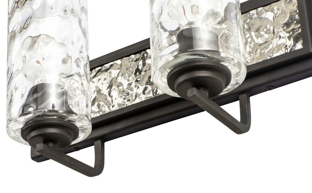 Hammer Time 371B02CBPS 2-Light Vanity Light - Carbon/Polished Stainless