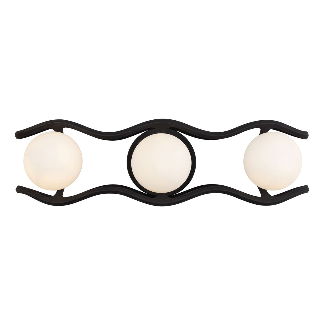 Black Betty 374B03CBFG 3-Light Vanity Light - Carbon/French Gold