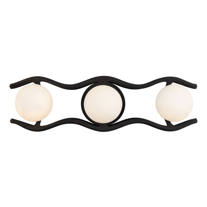 Black Betty 374B03CBFG 3-Light Vanity Light - Carbon/French Gold