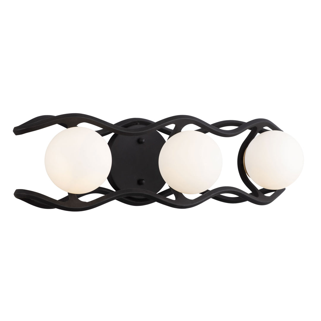 Black Betty 374B03CBFG 3-Light Vanity Light - Carbon/French Gold