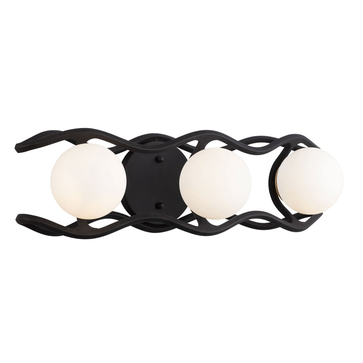 Black Betty 374B03CBFG 3-Light Vanity Light - Carbon/French Gold