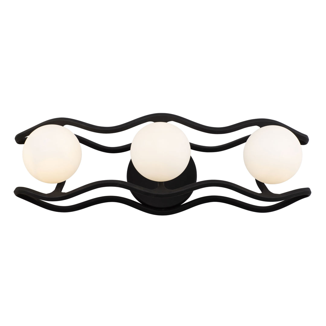 Black Betty 374B03CBFG 3-Light Vanity Light - Carbon/French Gold