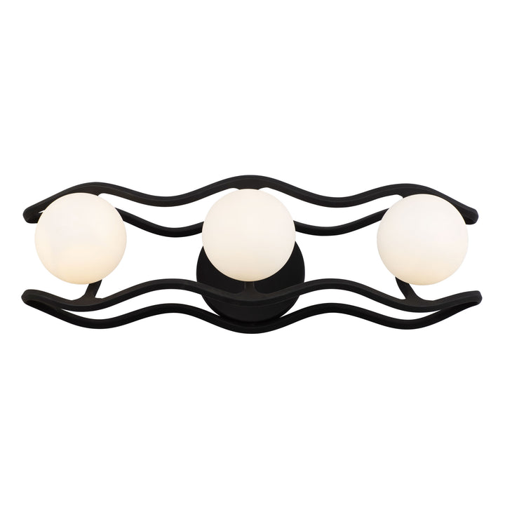 Black Betty 374B03CBFG 3-Light Vanity Light - Carbon/French Gold