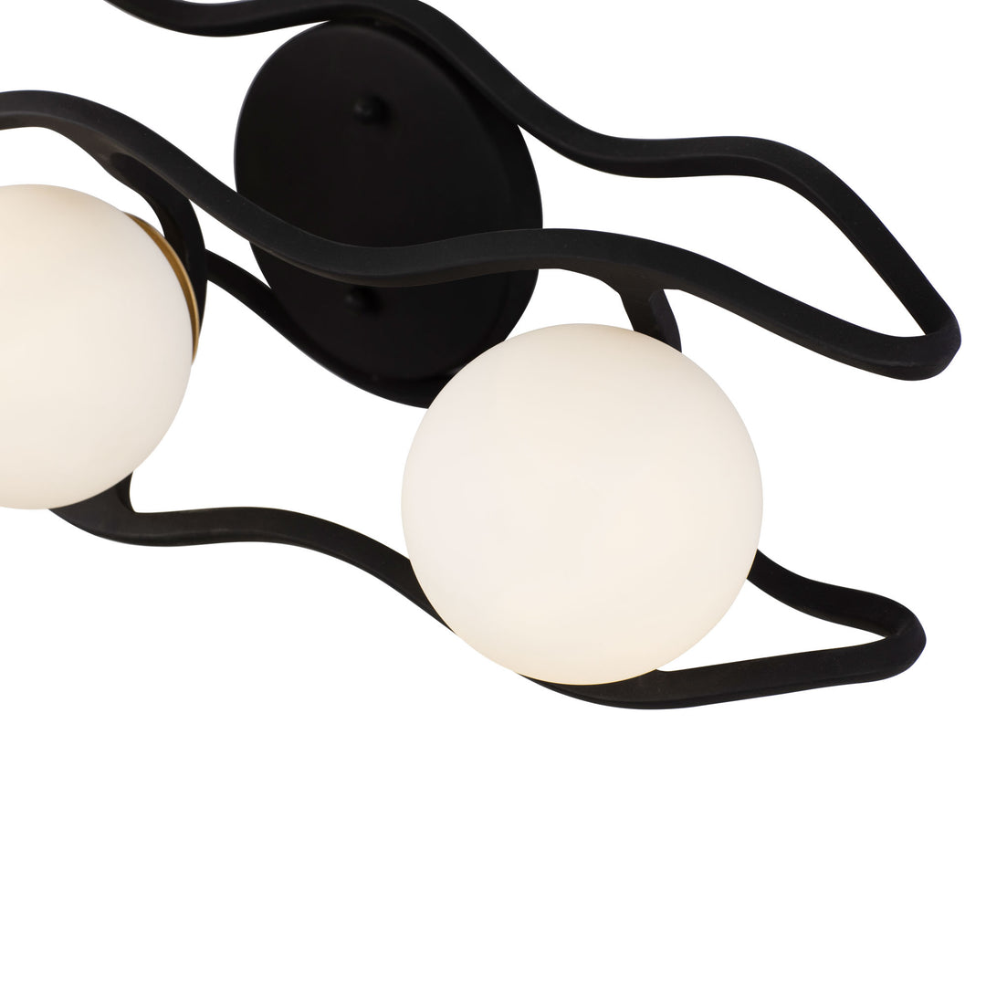 Black Betty 374B03CBFG 3-Light Vanity Light - Carbon/French Gold