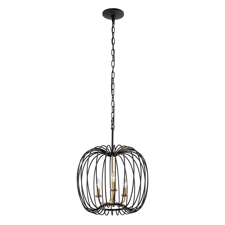 Nico 375P03CBHG 3-Light Pendant Light - Carbon/Havana Gold