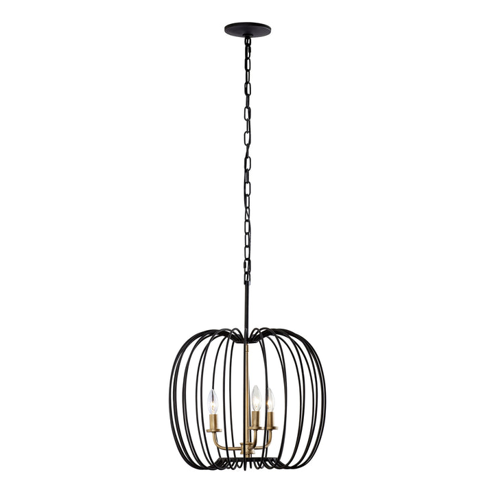 Nico 375P03CBHG 3-Light Pendant Light - Carbon/Havana Gold