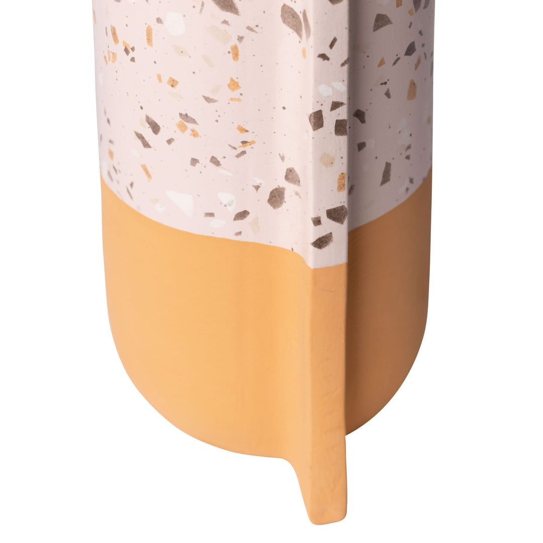 Urbino 445VA09B Ceramic Vase - Rose Terrazzo/Terracotta