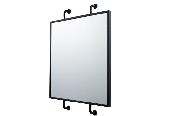 Tycho 4DMI0103 32x26 Square Wall Mirror - Black