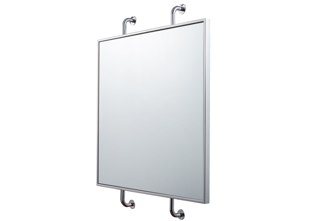 Tycho 4DMI0104 32x26 Square Mirror - Polished Nickel