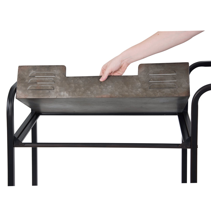 Elixir 4FEN0201 Rustic Metal Bar Cart