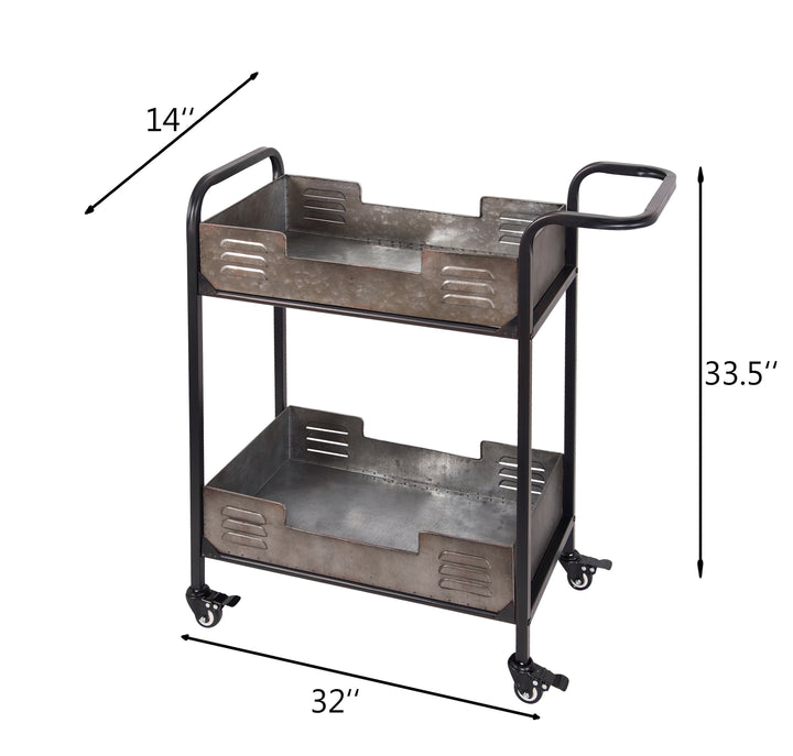 Elixir 4FEN0201 Rustic Metal Bar Cart