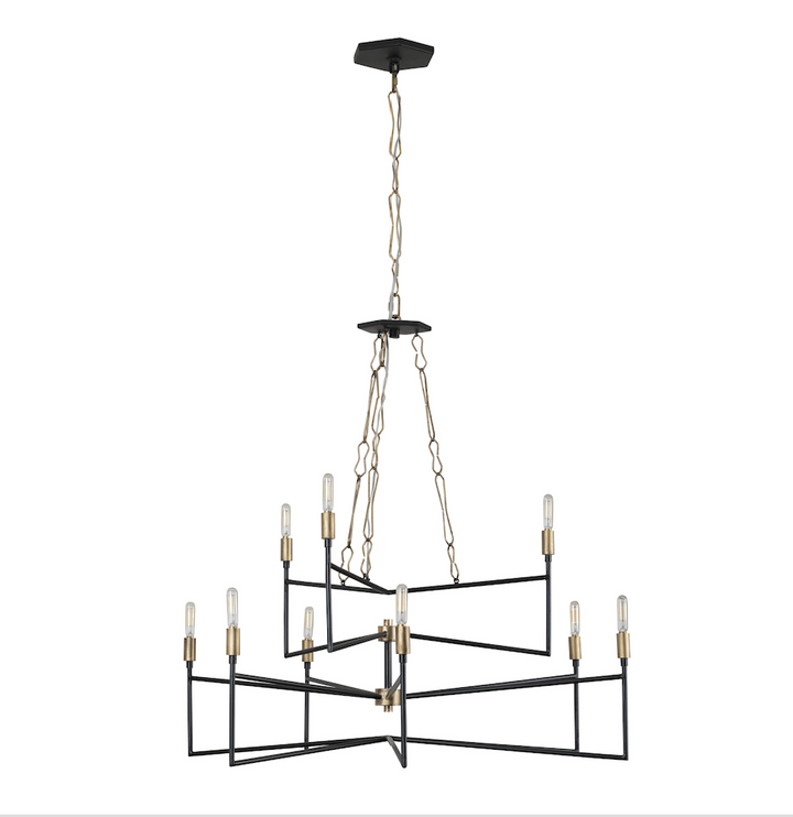 Bodie 314C09HGCB 9-Light Chandelier - Havana Gold/Carbon