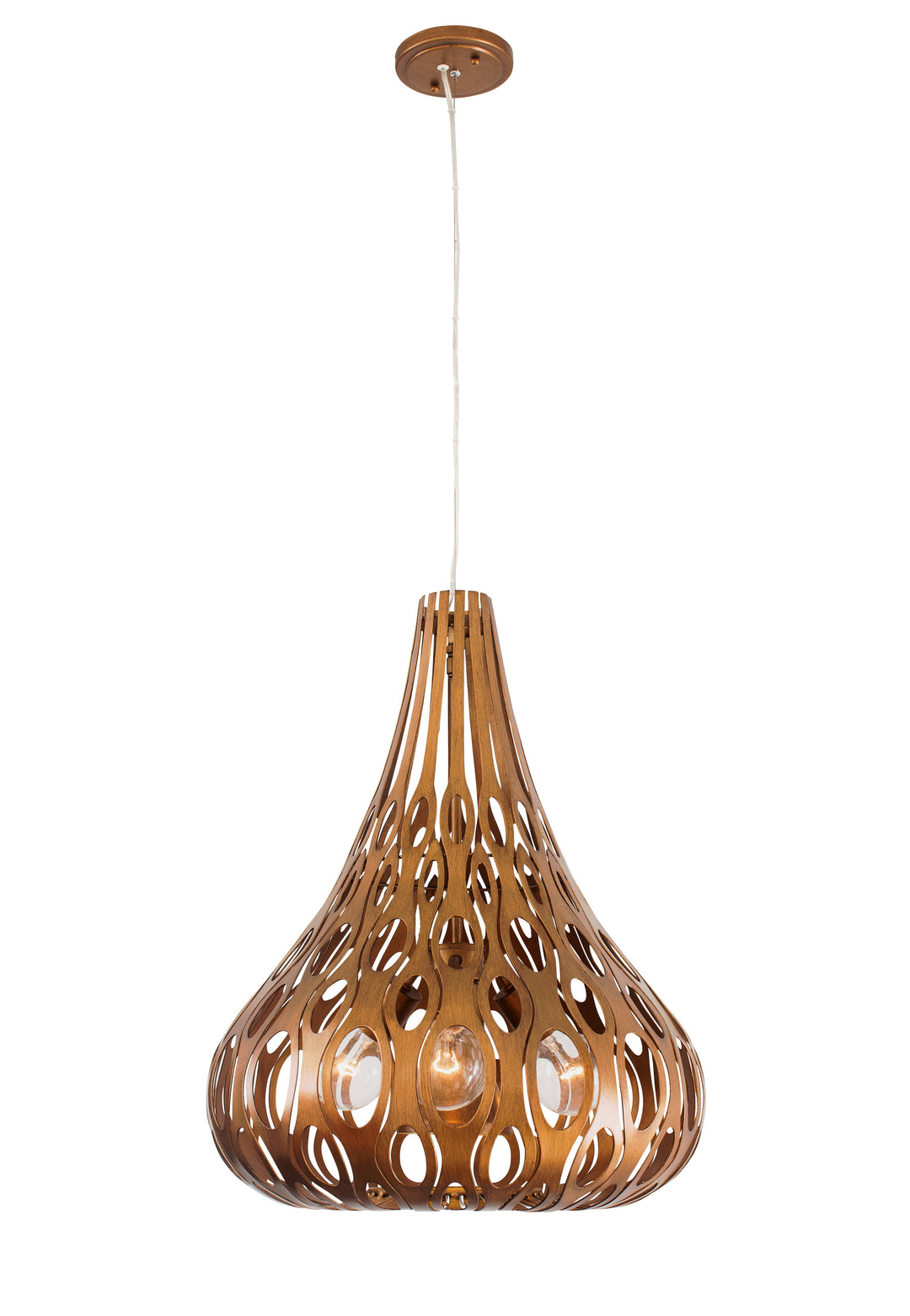 Masquerade 4-Lt Teardrop Pendant Light - Hammered Ore - 149C04HO