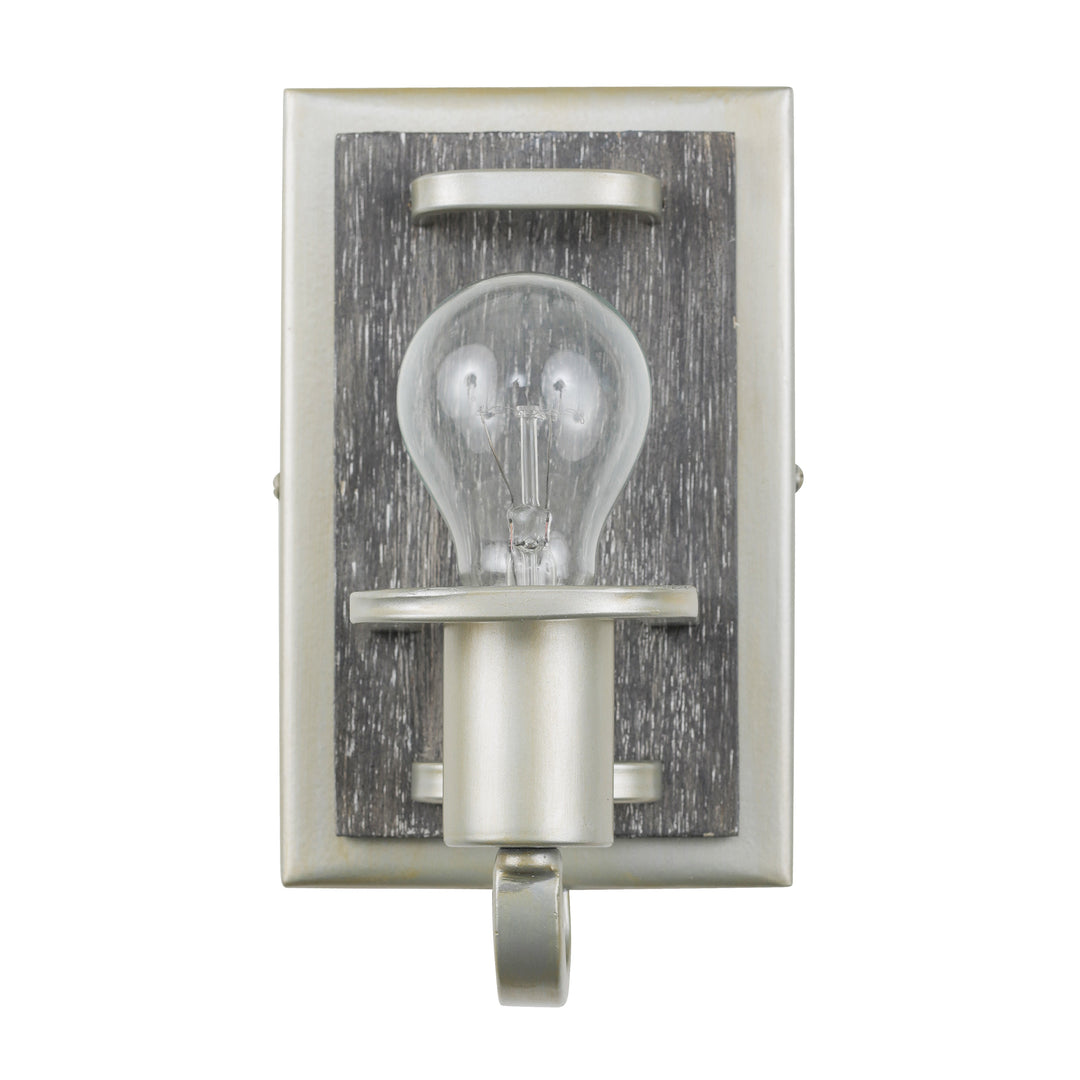 Lofty 1-Lt Vanity Light - Silverado/Grey Wood - 268B01SOG