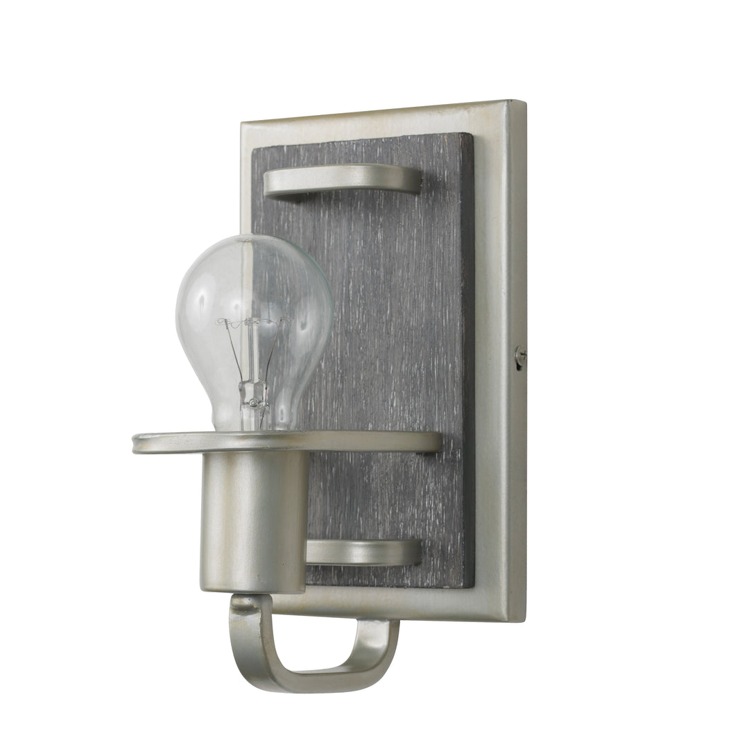 Lofty 1-Lt Vanity Light - Silverado/Grey Wood - 268B01SOG