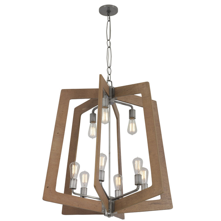 Lofty 9-Lt Chandelier - Steel/Wheat - 268C09SLW
