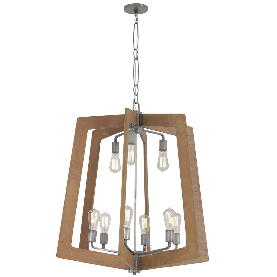 Lofty 9-Lt Chandelier - Steel/Wheat - 268C09SLW