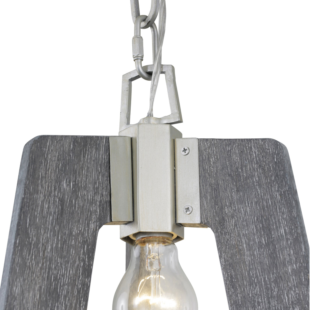 Lofty 1-Lt Mini Pendant Light - Silverado/Grey Wood - 268M01SOG