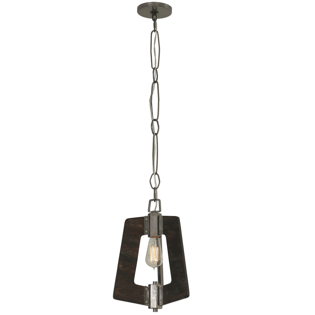 Lofty 1-Lt Mini Pendant Light - Steel/Zebrawood - 268M01SL
