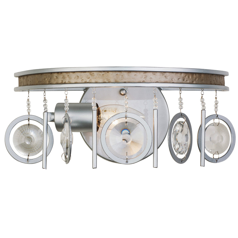 Charmed 1-Lt Vanity Light Fixture - Silver/Champagne Mist - 296B01SICM