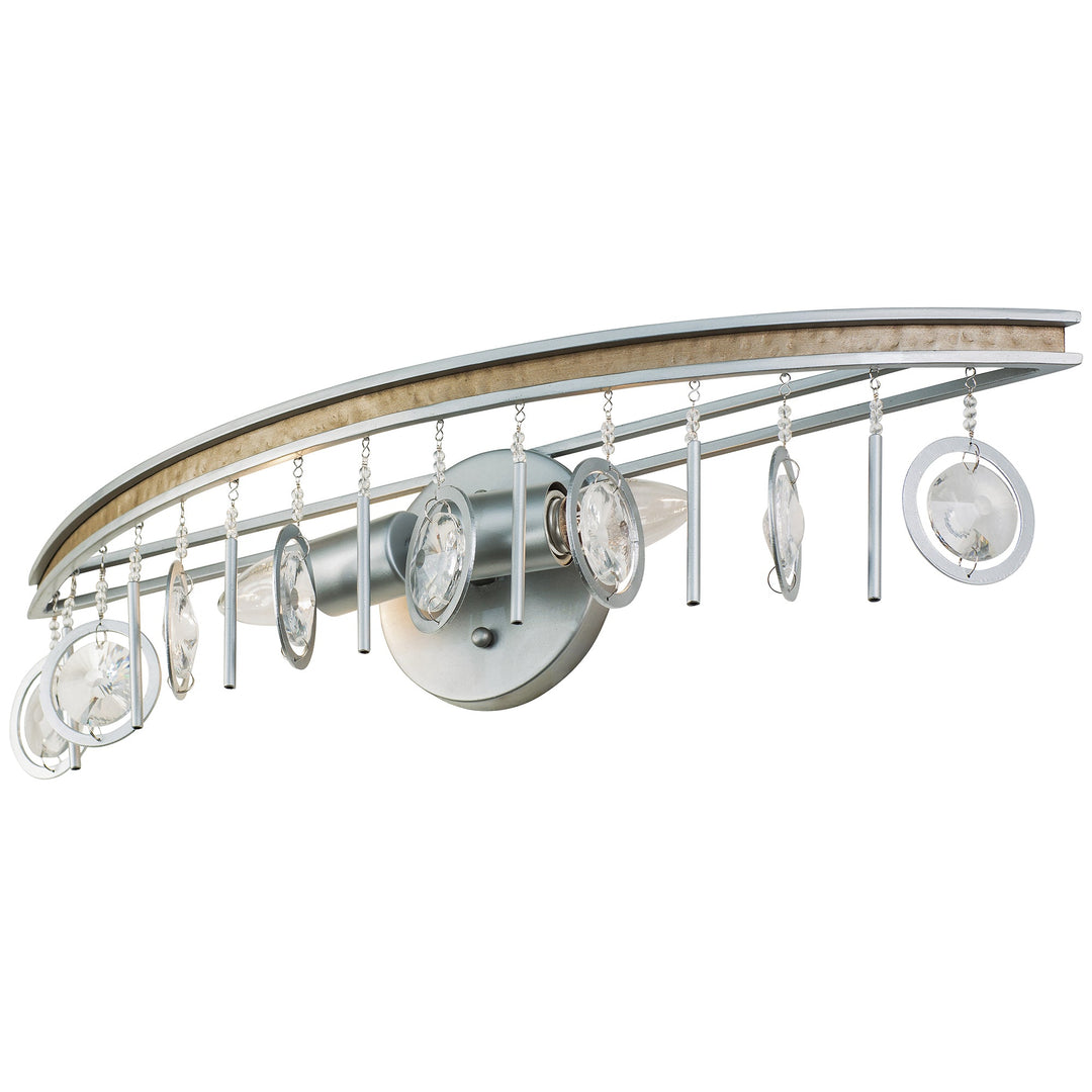 Charmed 2-Lt Vanity Light Fixture - Silver/Champagne Mist - 296B02SICM