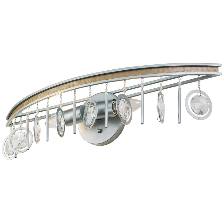 Charmed 2-Lt Vanity Light Fixture - Silver/Champagne Mist - 296B02SICM
