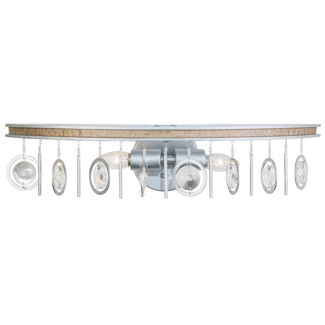 Charmed 2-Lt Vanity Light Fixture - Silver/Champagne Mist - 296B02SICM