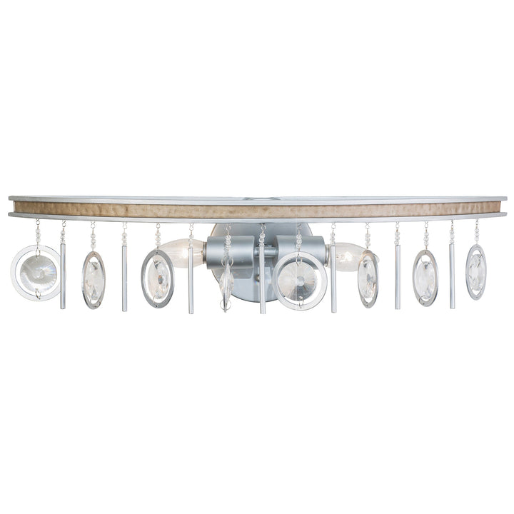 Charmed 2-Lt Vanity Light Fixture - Silver/Champagne Mist - 296B02SICM