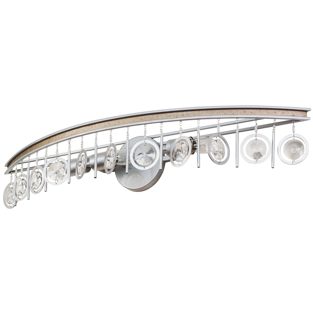 Charmed 3-Lt Vanity Light Fixture - Silver/Champagne Mist - 296B03SICM
