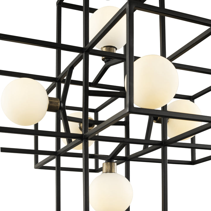 Plaza 6-Lt Pendant Light - Carbon/Havana Gold - 325P06CBHG