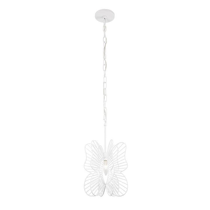 Monarch Butterfly 1-Lt Mini Pendant Light - White - 330M01WH