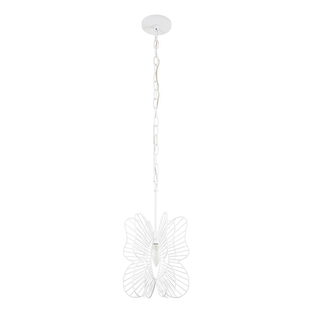 Monarch Butterfly 1-Lt Mini Pendant Light - White - 330M01WH