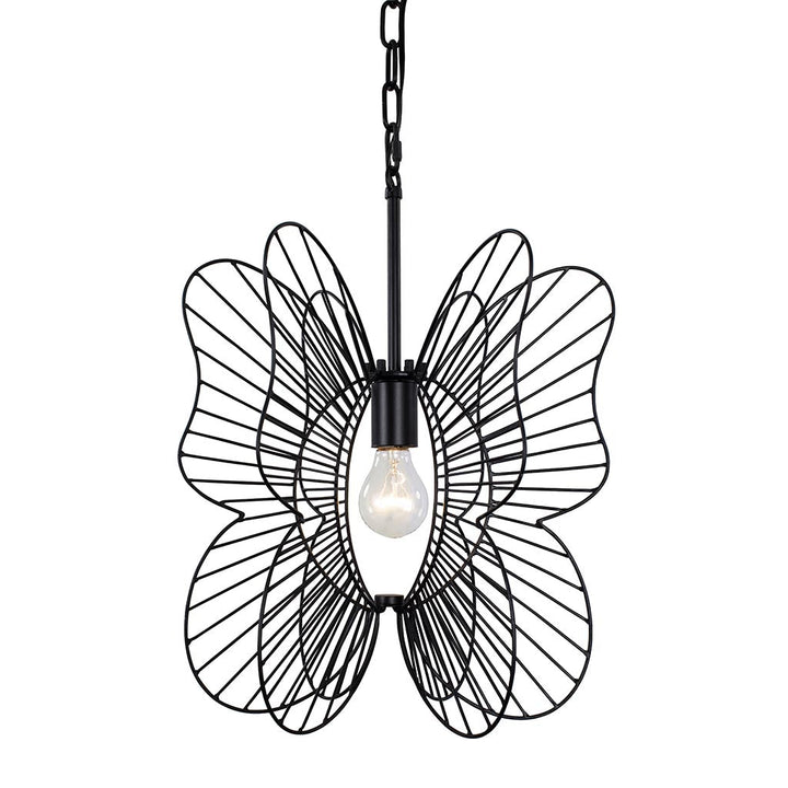 Monarch Butterfly 1-Lt Pendant Light - Black - 330P01BL