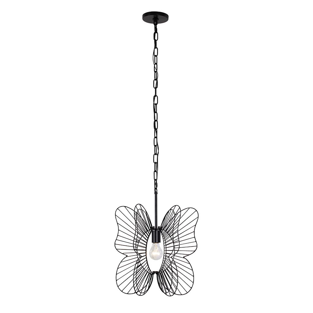 Monarch Butterfly 1-Lt Pendant Light - Black - 330P01BL