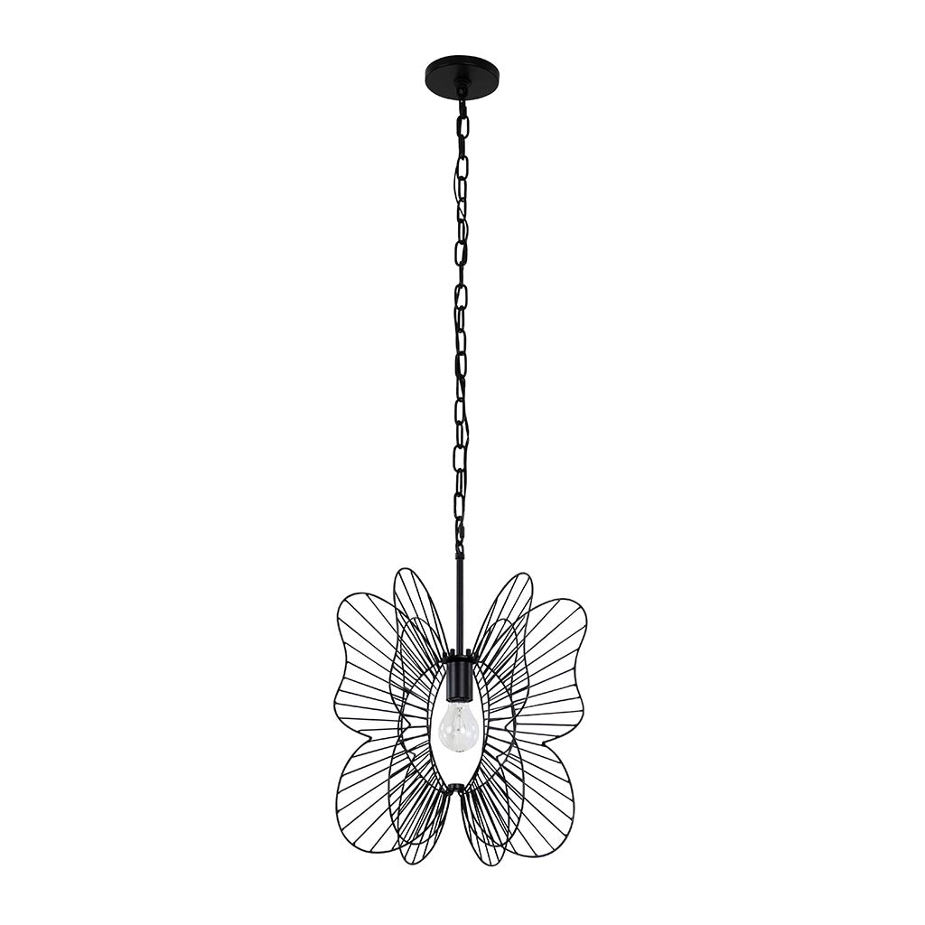 Monarch Butterfly 1-Lt Pendant Light - Black - 330P01BL