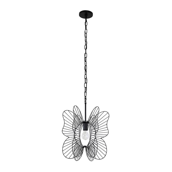 Monarch Butterfly 1-Lt Pendant Light - Black - 330P01BL
